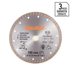BAUKER - Disco Diamantado Turbo para cerámica 7"