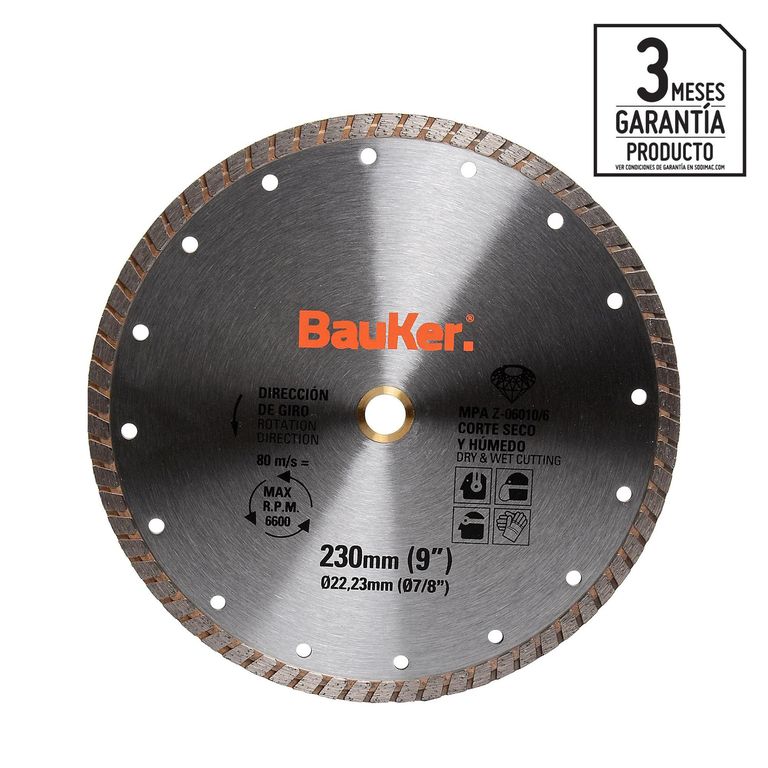 Disco diamantado turbo para cerámica 9''