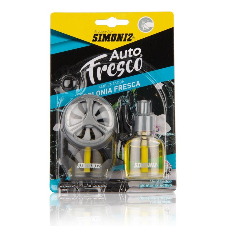 Kit Ambientador SIMONIZ Auto Fresco Colonia Fresca más Repuesto 10ml