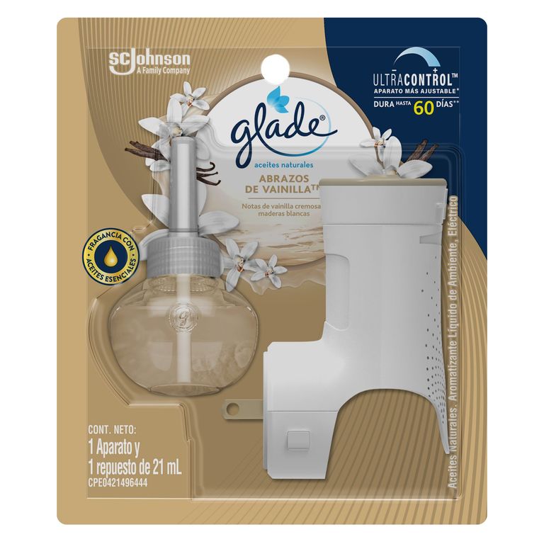 Ambientador en aceite Glade Abrazos Vainilla envase 21 ml