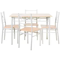 JUST HOME COLLECTION - Juego de Comedor Brasilia 4 Sillas Beige