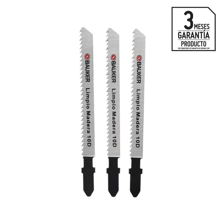 Set de Hojas para Calar 10 Dientes 3 Unidades Bauker