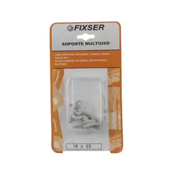 FIXSER - Soporte para Colgar Multiuso 18 x 33 con Clavo x 6 unid.