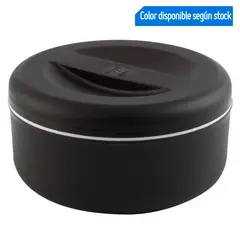 POLIMES - Lonchera de polipropileno negra