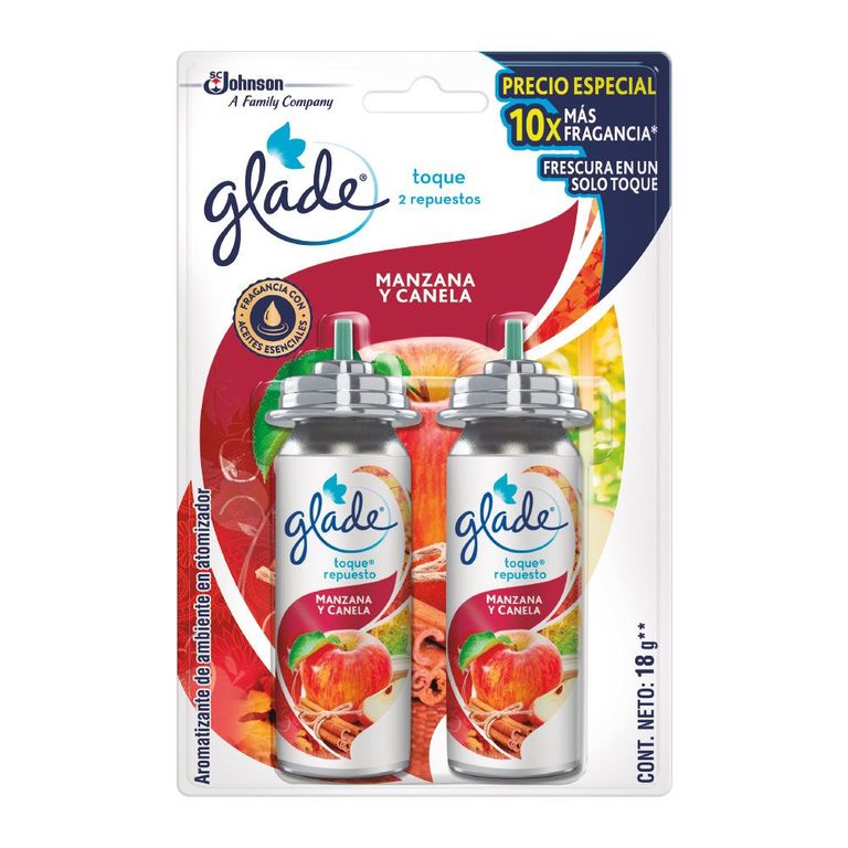 Ambientador Glade En Spray Manzana Y Canela 18Gr