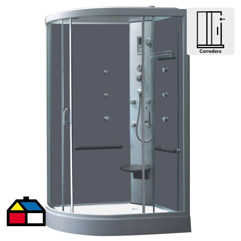 Cabina de Ducha Curva 80x120x21cm