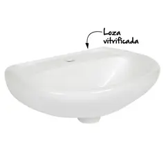 ITALGRIF - Lavamanos Sobre Pedestal Aruba Blanco