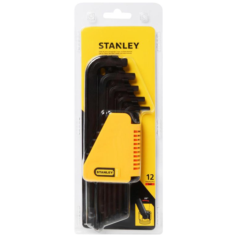 Juego De Llaves Hex Pulgadas Stanley 12 Piezas Metal