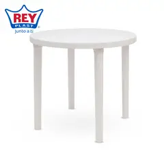 REYPLAST - Mesa Plástica Caral Redonda Blanca 79x8x79cm