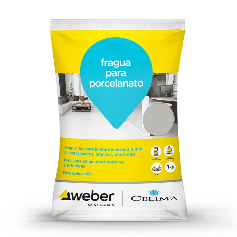 Fragua para Porcelanatos Celima Gris 1kg
