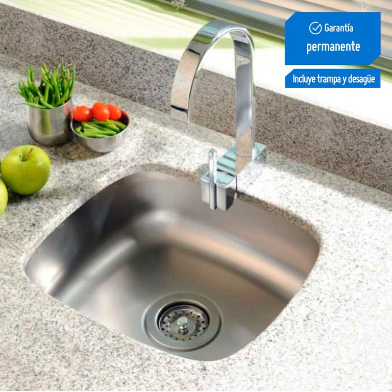 Lavadero de Cocina Record Acero Inoxidable 1 Poza Antartico 47.5x40cm