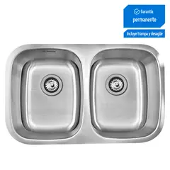 RECORD - Lavadero de Cocina Acero Inoxidable 2 Pozas Atlantico 75x47.3cm