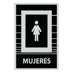 FIXSER - Señal de Baño Mujeres 15x22.5 cm.