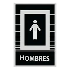 FIXSER - Señal de Baño Hombres 15x22.5 cm.