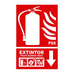 FIXSER - Señal de Extintor Multipropósito 15x22.5 cm.