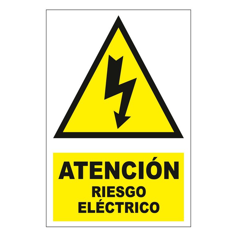 Señal de Atenicón Riesgo Eléctrico 15x22.5 cm.