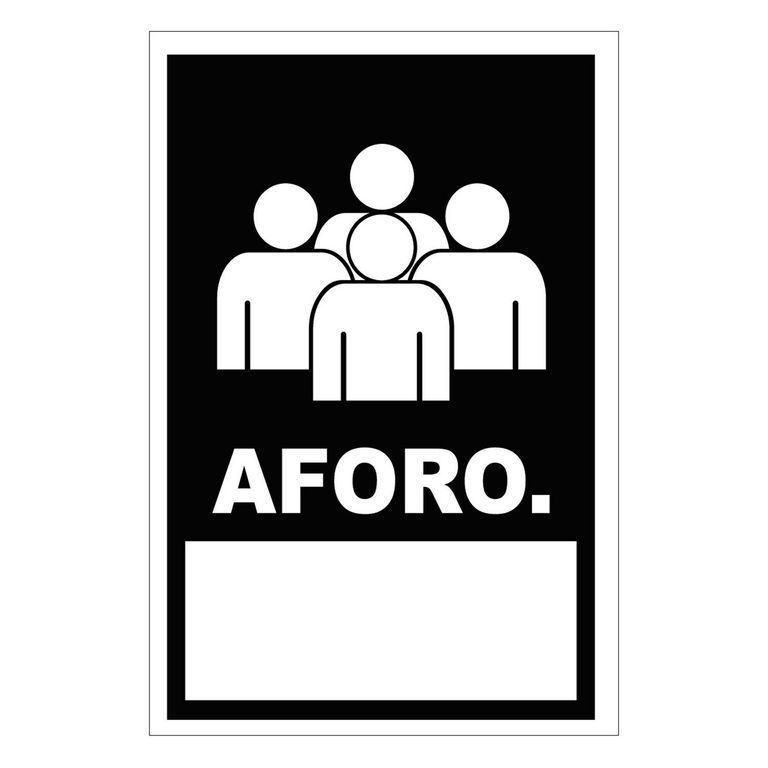 Señal de Aforo 15x22.5 cm.