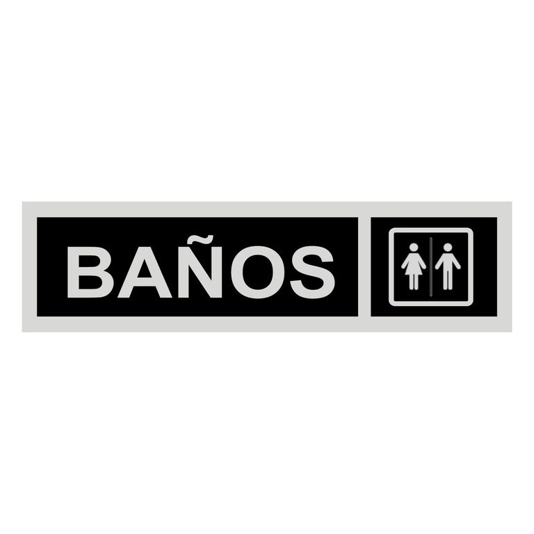Señal de Baños 18x5 cm.
