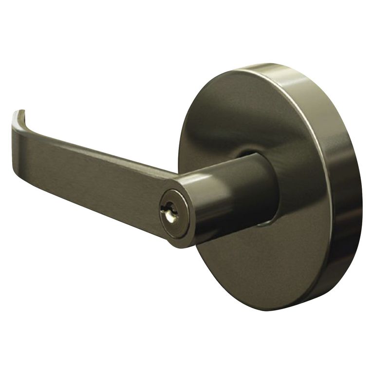 Cerradura de Manija Dormitorio Semirecta Bronce Antiguo