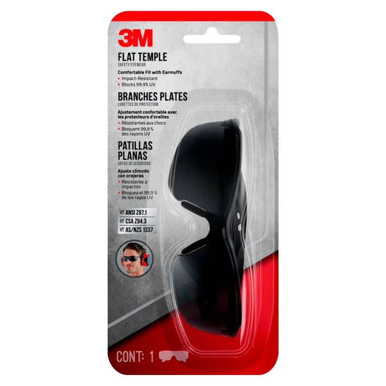 Lentes de Seguridad 3M Luna Oscura Anti-Rayaduras 47011