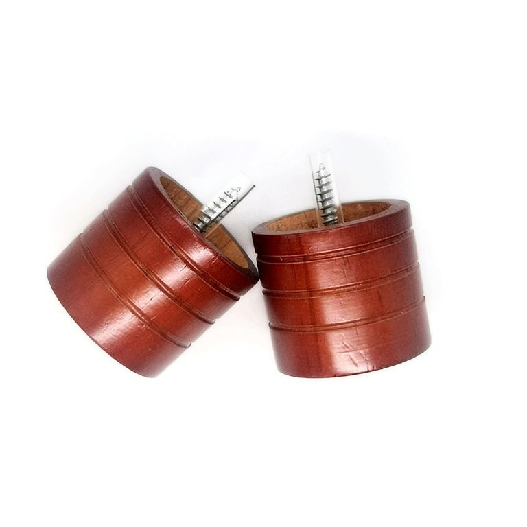 Terminal Tope madera chocolate 28mm (2un)