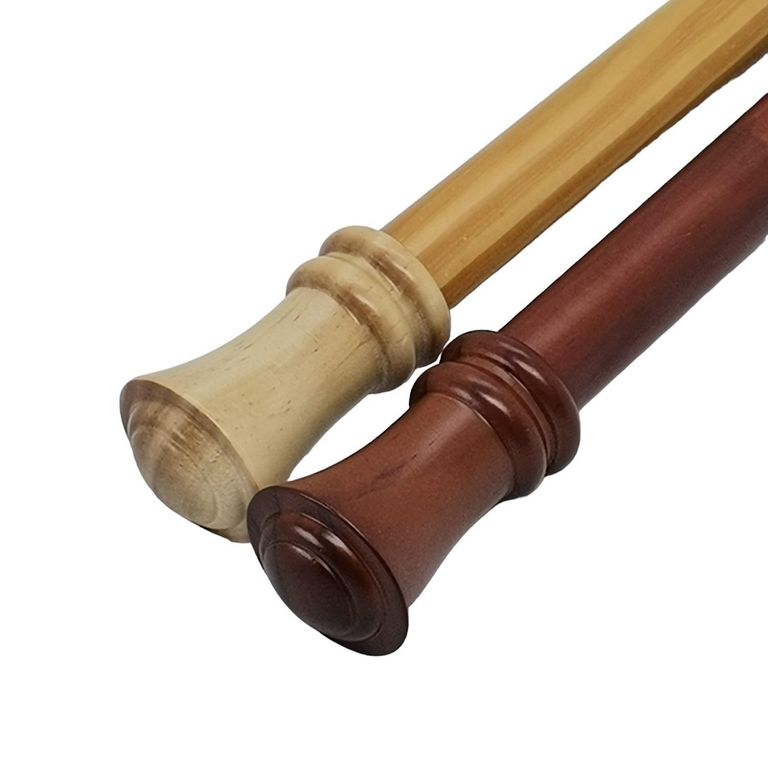 Set cortinero madera chocolate/natural 28mm 2.00m