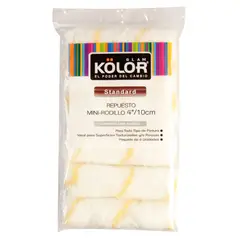 KOLOR - Pack 6 repuestos para mini Rodillo  4''