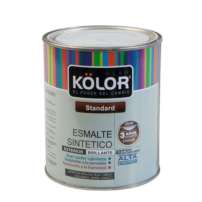 Esmalte sintético Estándar negro 1/4 gl