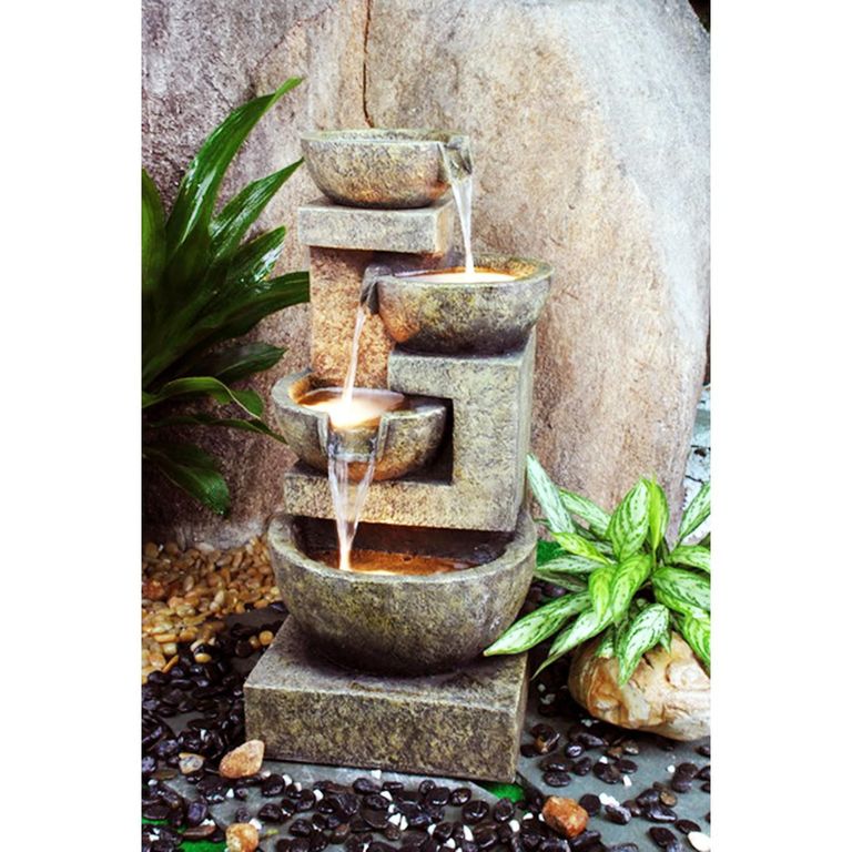 Fuente de Agua Granada Poliresina 40.5x85x40.5cm