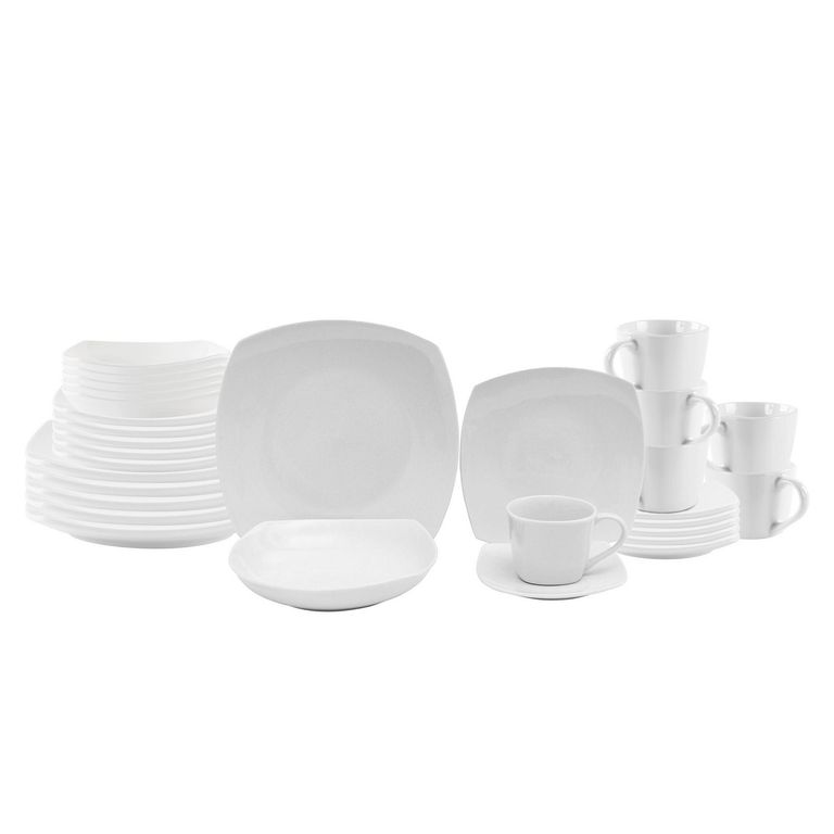 Juego de vajillas Porcelana Nórdico Blanco 30 Piezas