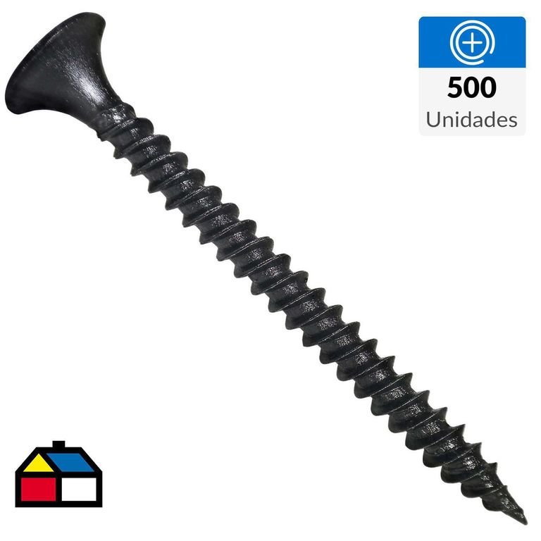 Tornillo Volcanita Punta Fina 6x1 5/8" x 500 unid
