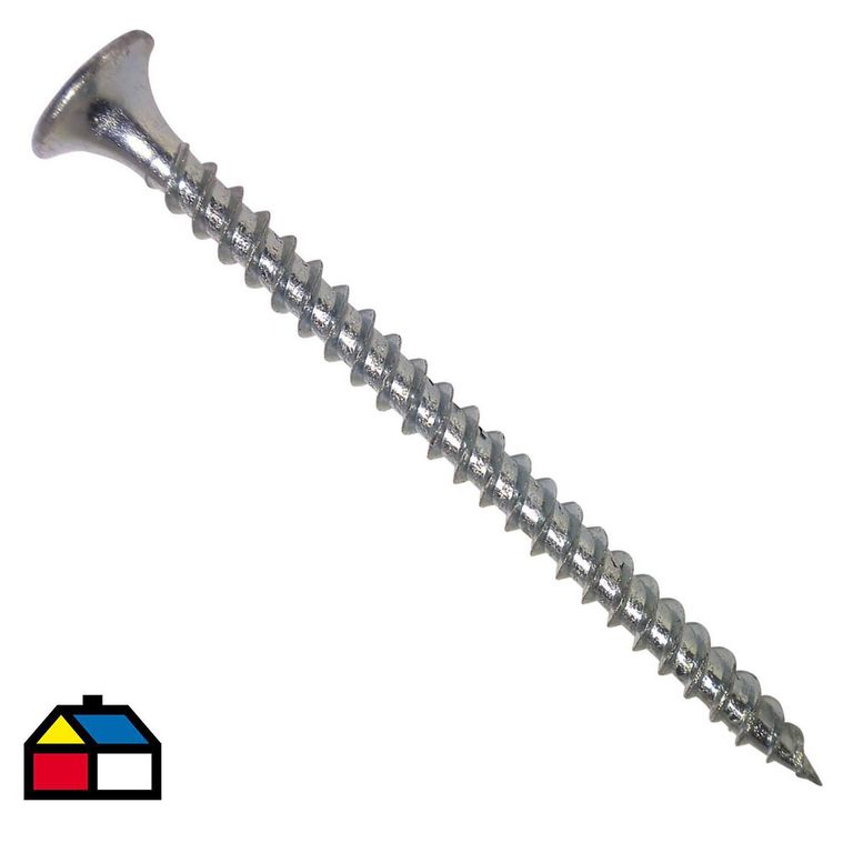 Tornillo Volcanita Punta Fina 6x2" ZBR x 200 unid