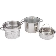 JUST HOME COLLECTION - Olla para Pasta Acero Inoxidable 8L