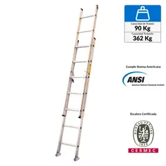 REDLINE - Escalera de extensión de Aluminio 14 pasos