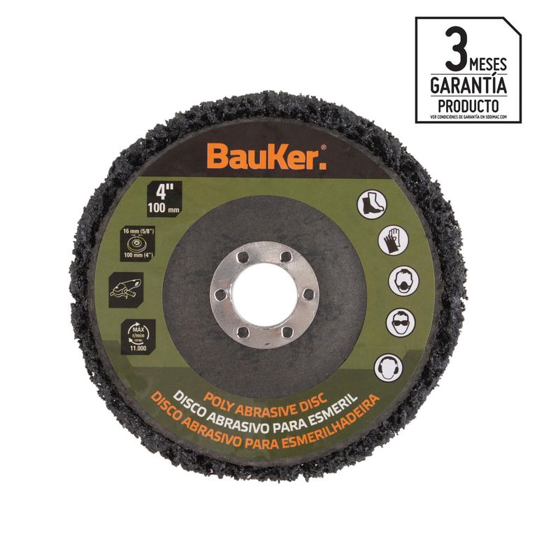 Disco Abrasivo 4" para Esmeril Bauker