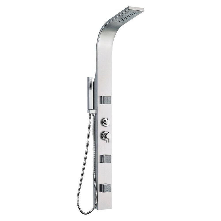Columna de Ducha Hidromasaje Metal 130 x 12 cm Acero