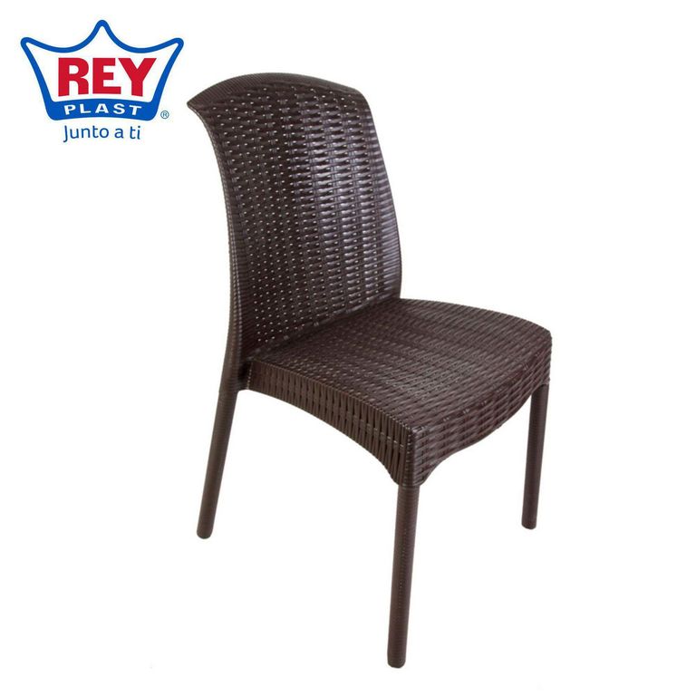 Silla de Plástico tipo Ratan Marron