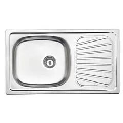 TRAMONTINA - Lavadero de Cocina Acero Inoxidable 1 Poza con Escurridero Eco 78x43cm
