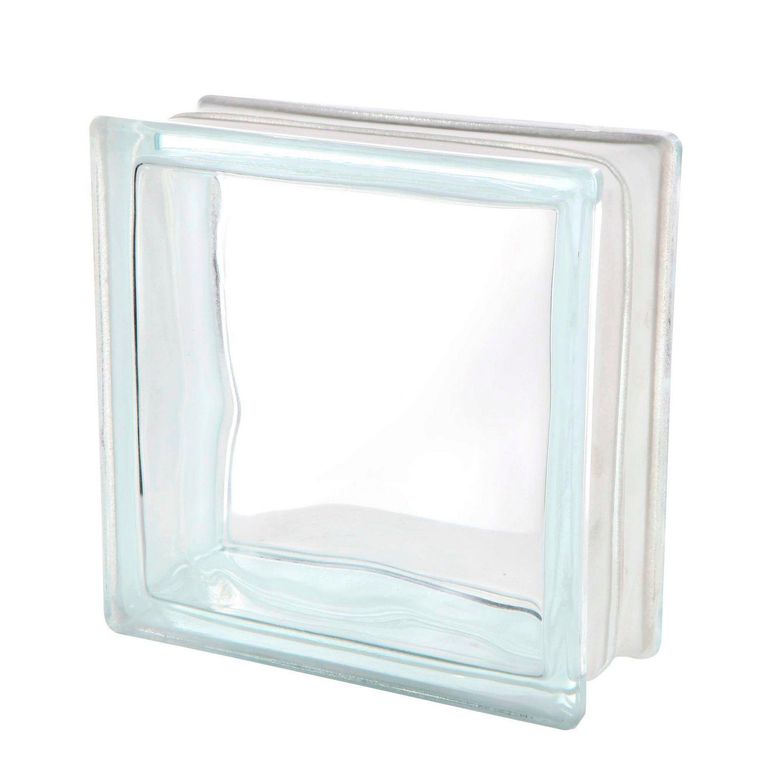 Bloque de Vidrio Olas 19x19x8cm