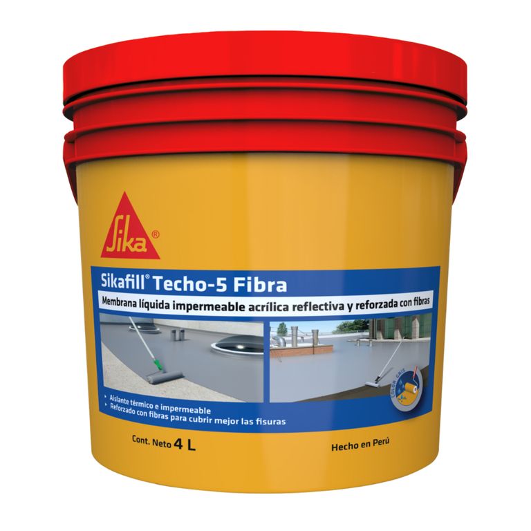 Impermeabilizante para Techos y Coberturas Sikafill Techo-5 Gris 4L