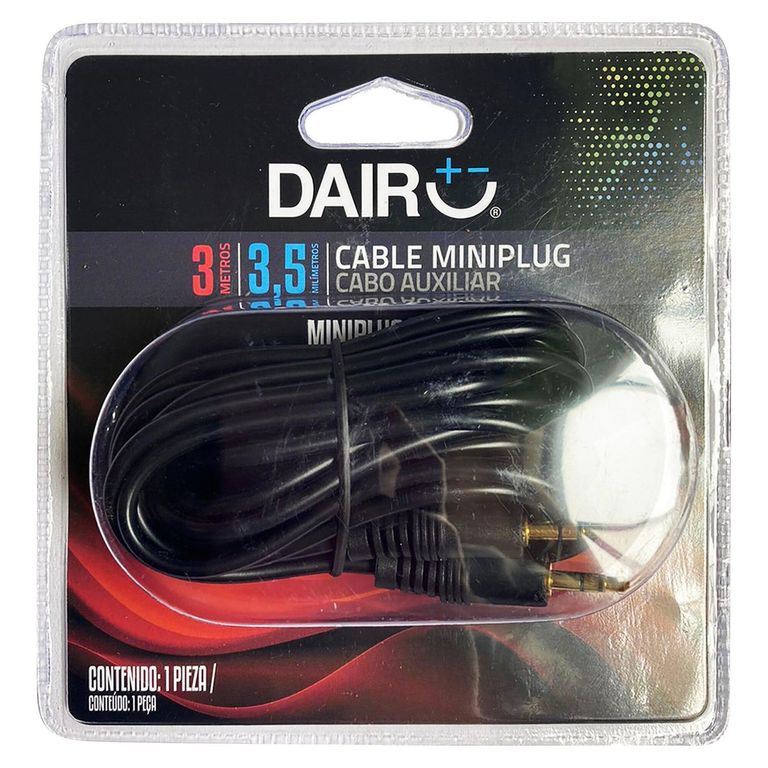 Cable para Audio 3.5mm 3 m Dairu Negro