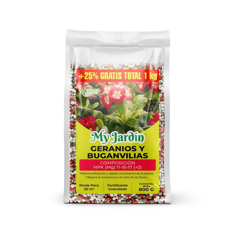 Fertilizante para Geranios y Buganvilias 800gr