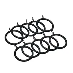 METALHSA - Set de 10 argollas fierro negro para barra 28mm