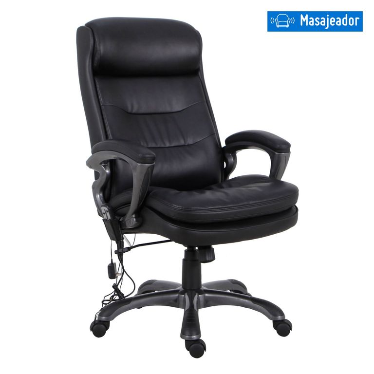 Silla de Oficina Masajeadora Peruggia Negra
