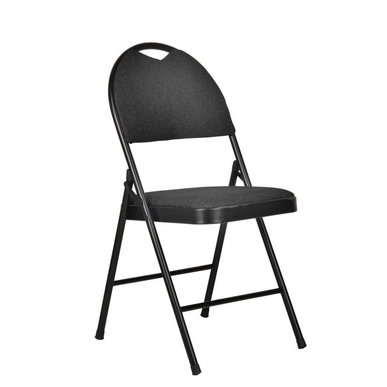 Silla de Comedor plegable metal Cádiz Negro