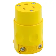 LEVITON - Conector Aereo 2P+T Amarillo