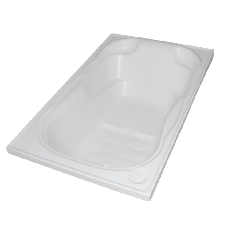 Tina de Baño Rectangular Confort 120x75cm Blanca
