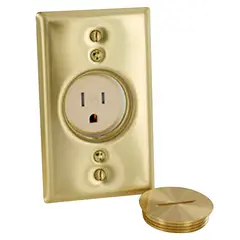 LEVITON - Tomacorriente simple Hermética P/Piso Bronce