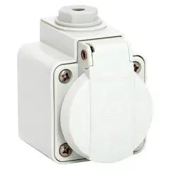MENNEKES - Toma Visible Schuko Gris 16AMP 2P+T 250V IP54