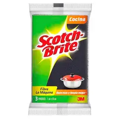SCOTCH BRITE - Esponja De Fibra Pack X3